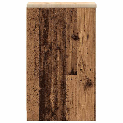 Garage Storage Cabinet Old Wood 30x51x85 cm Solid Wood Pine