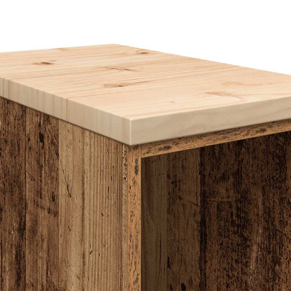 Garage Storage Cabinet Old Wood 30x51x85 cm Solid Wood Pine