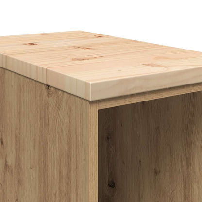 Garage Storage Cabinet Artisan Oak 30x51x85 cm Solid Wood Pine