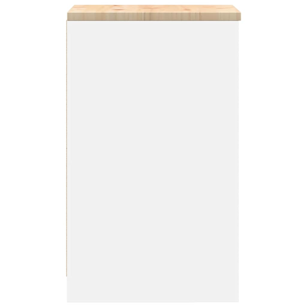 Garage Storage Cabinet White 40x51x85 cm Solid Wood Pine