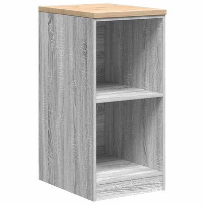 Garage Storage Cabinet Grey Sonoma 40x51x85 cm Solid Wood Pine