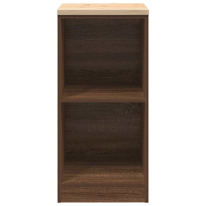 Garage Storage Cabinet Brown Oak 40x51x85 cm Solid Wood Pine