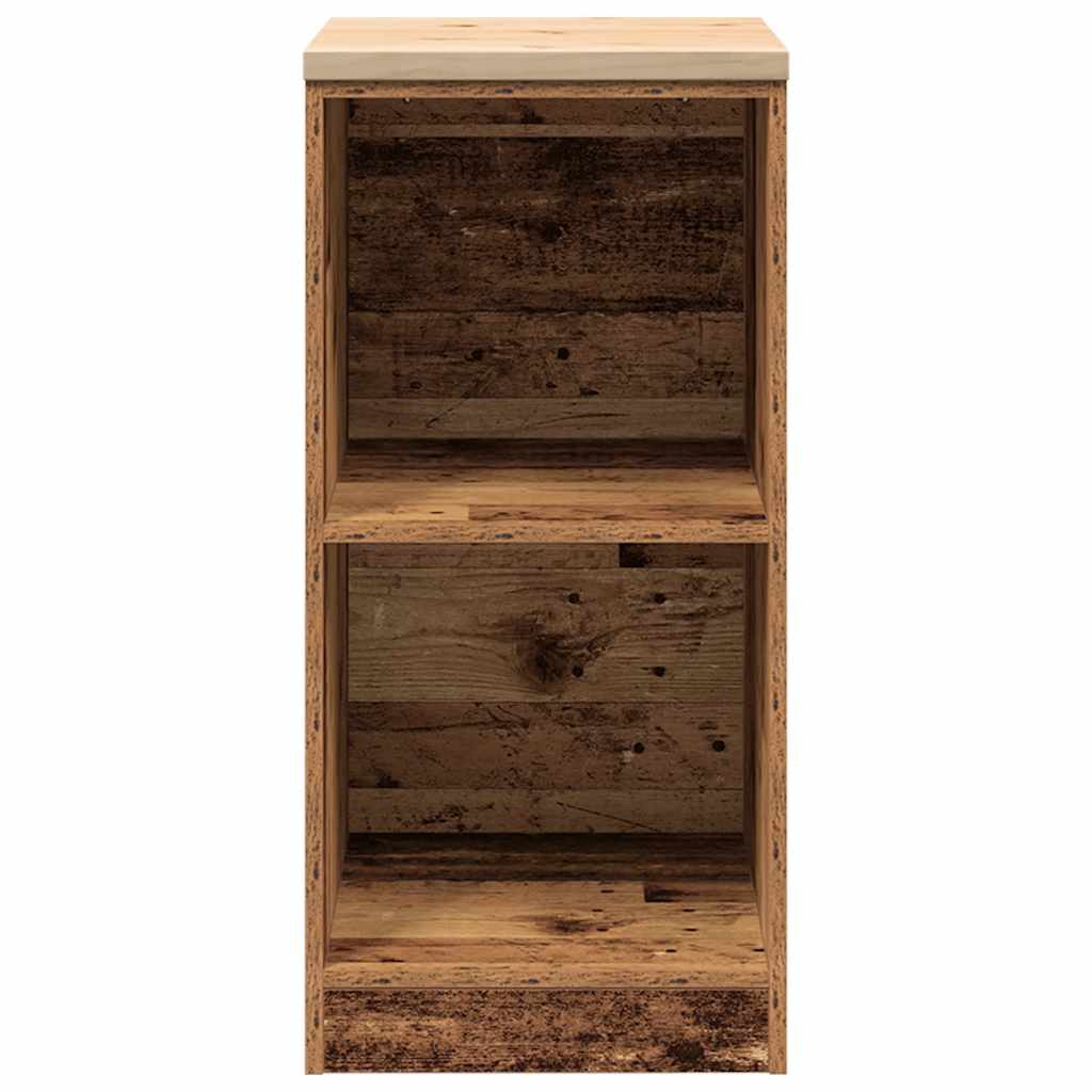 Garage Storage Cabinet Old Wood 40x51x85 cm Solid Wood Pine
