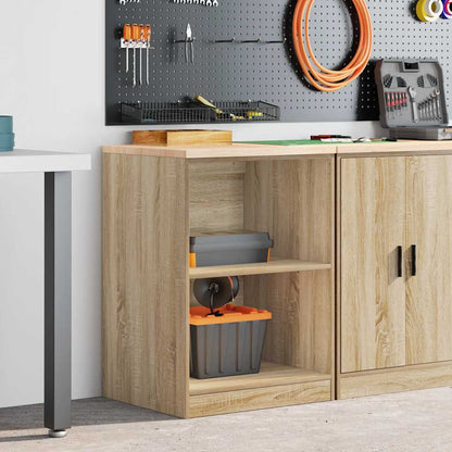 Garage Storage Cabinet Sonoma Oak 60x51x85 cm Solid Wood Pine