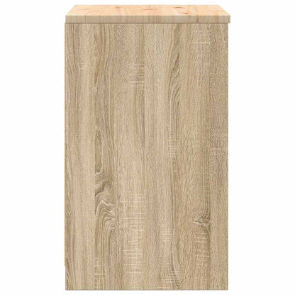 Garage Storage Cabinet Sonoma Oak 60x51x85 cm Solid Wood Pine