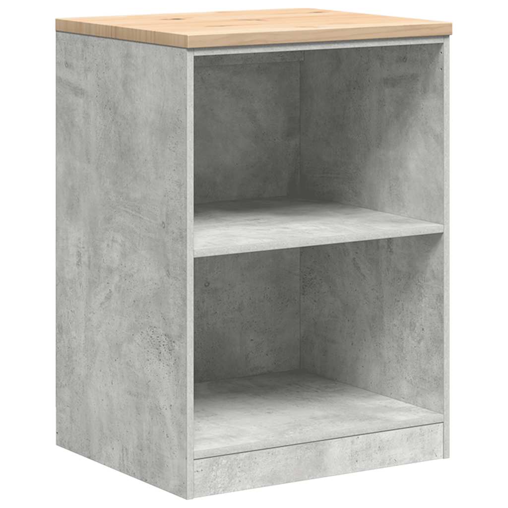Garage Storage Cabinet Concrete Grey 60x51x85 cm Solid Wood Pine