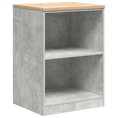 Garage Storage Cabinet Concrete Grey 60x51x85 cm Solid Wood Pine
