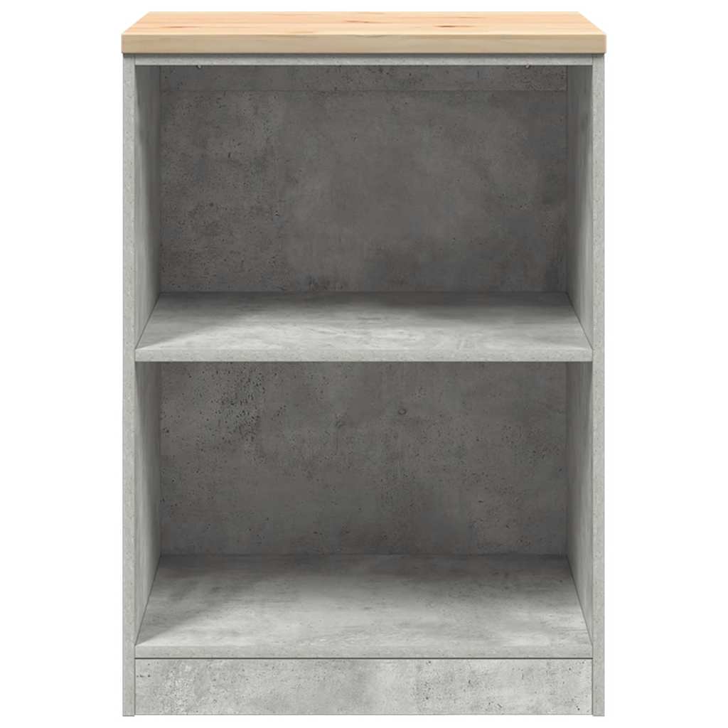 Garage Storage Cabinet Concrete Grey 60x51x85 cm Solid Wood Pine