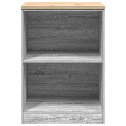 Garage Storage Cabinet Grey Sonoma 60x51x85 cm Solid Wood Pine