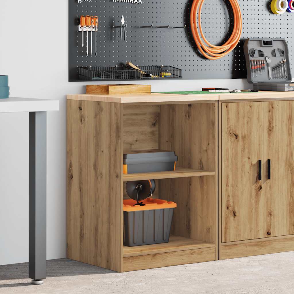 Garage Storage Cabinet Artisan Oak 60x51x85 cm Solid Wood Pine