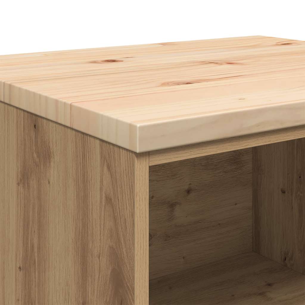 Garage Storage Cabinet Artisan Oak 60x51x85 cm Solid Wood Pine