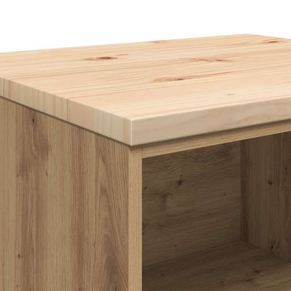 Garage Storage Cabinet Artisan Oak 60x51x85 cm Solid Wood Pine