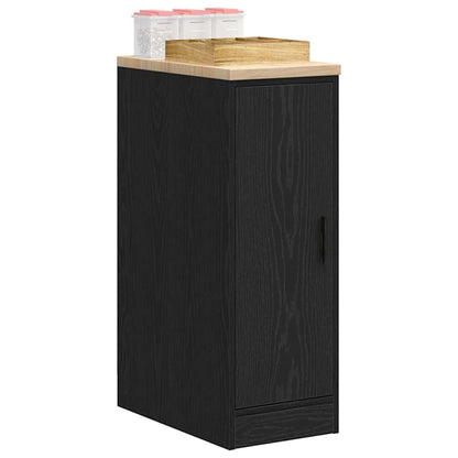 Garage Storage Cabinet Black 30x51x85 cm Solid Wood Pine