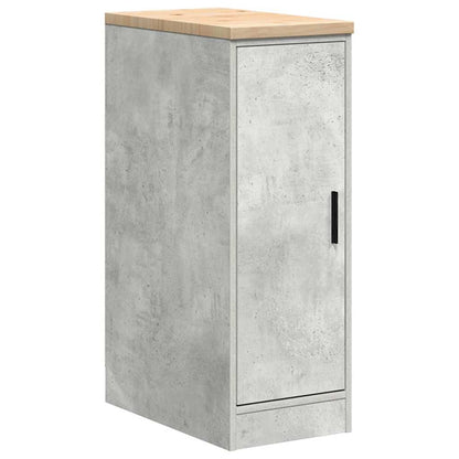 Garage Storage Cabinet Concrete Grey 30x51x85 cm Solid Wood Pine
