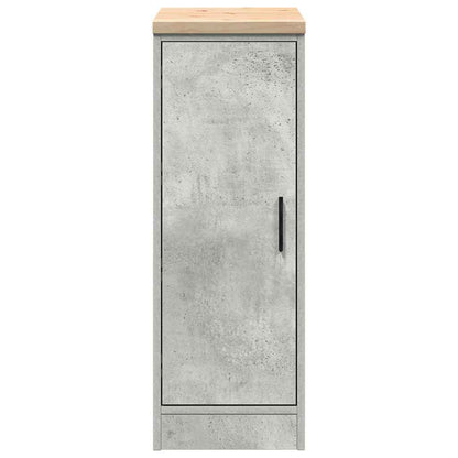 Garage Storage Cabinet Concrete Grey 30x51x85 cm Solid Wood Pine