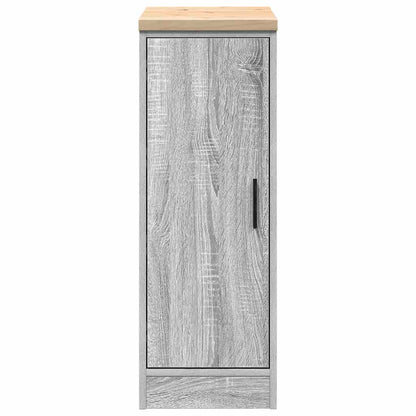 Garage Storage Cabinet Grey Sonoma 30x51x85 cm Solid Wood Pine