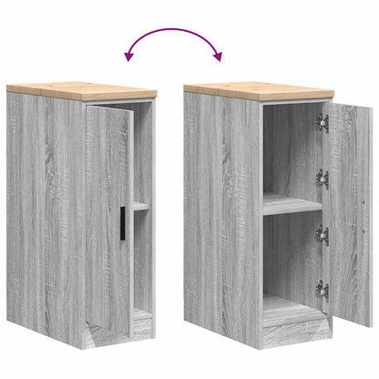 Garage Storage Cabinet Grey Sonoma 30x51x85 cm Solid Wood Pine