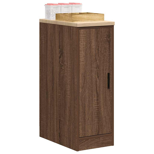 Garage Storage Cabinet Brown Oak 30x51x85 cm Solid Wood Pine