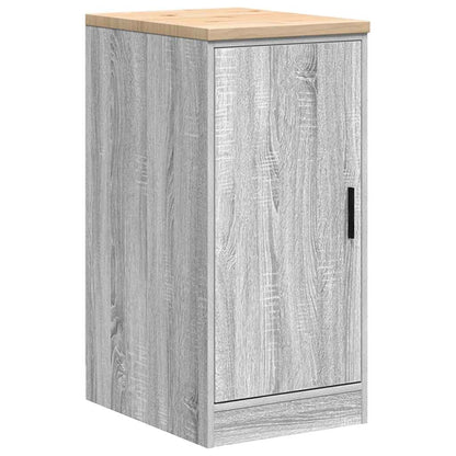 Garage Storage Cabinet Grey Sonoma 40x51x85 cm Solid Wood Pine