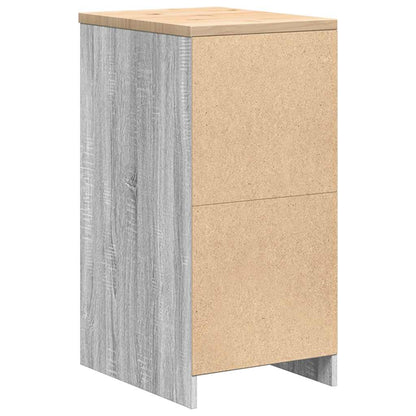 Garage Storage Cabinet Grey Sonoma 40x51x85 cm Solid Wood Pine