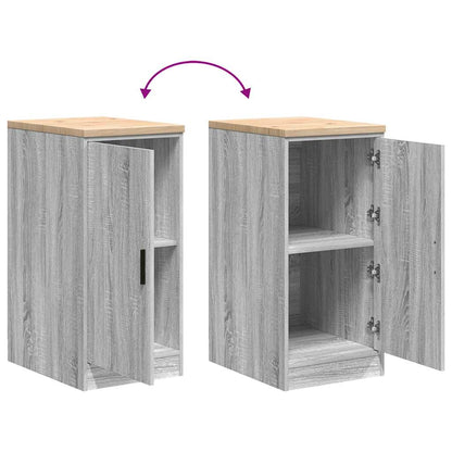 Garage Storage Cabinet Grey Sonoma 40x51x85 cm Solid Wood Pine