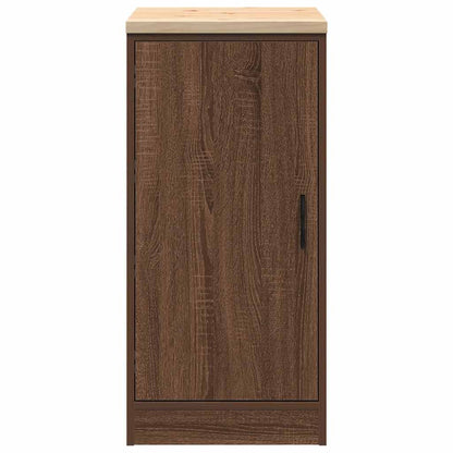 Garage Storage Cabinet Brown Oak 40x51x85 cm Solid Wood Pine