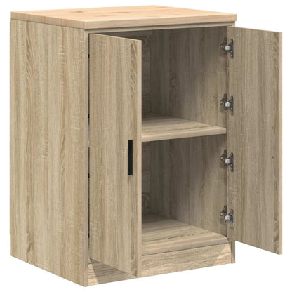 Garage Storage Cabinet Sonoma Oak 60x51x85 cm Solid Wood Pine