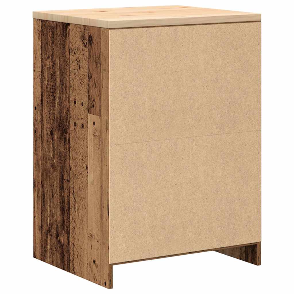 Garage Storage Cabinet Old Wood 60x51x85 cm Solid Wood Pine