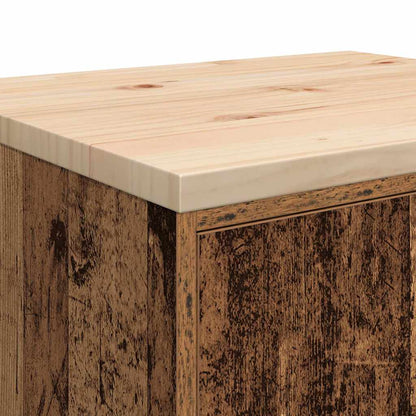 Garage Storage Cabinet Old Wood 60x51x85 cm Solid Wood Pine