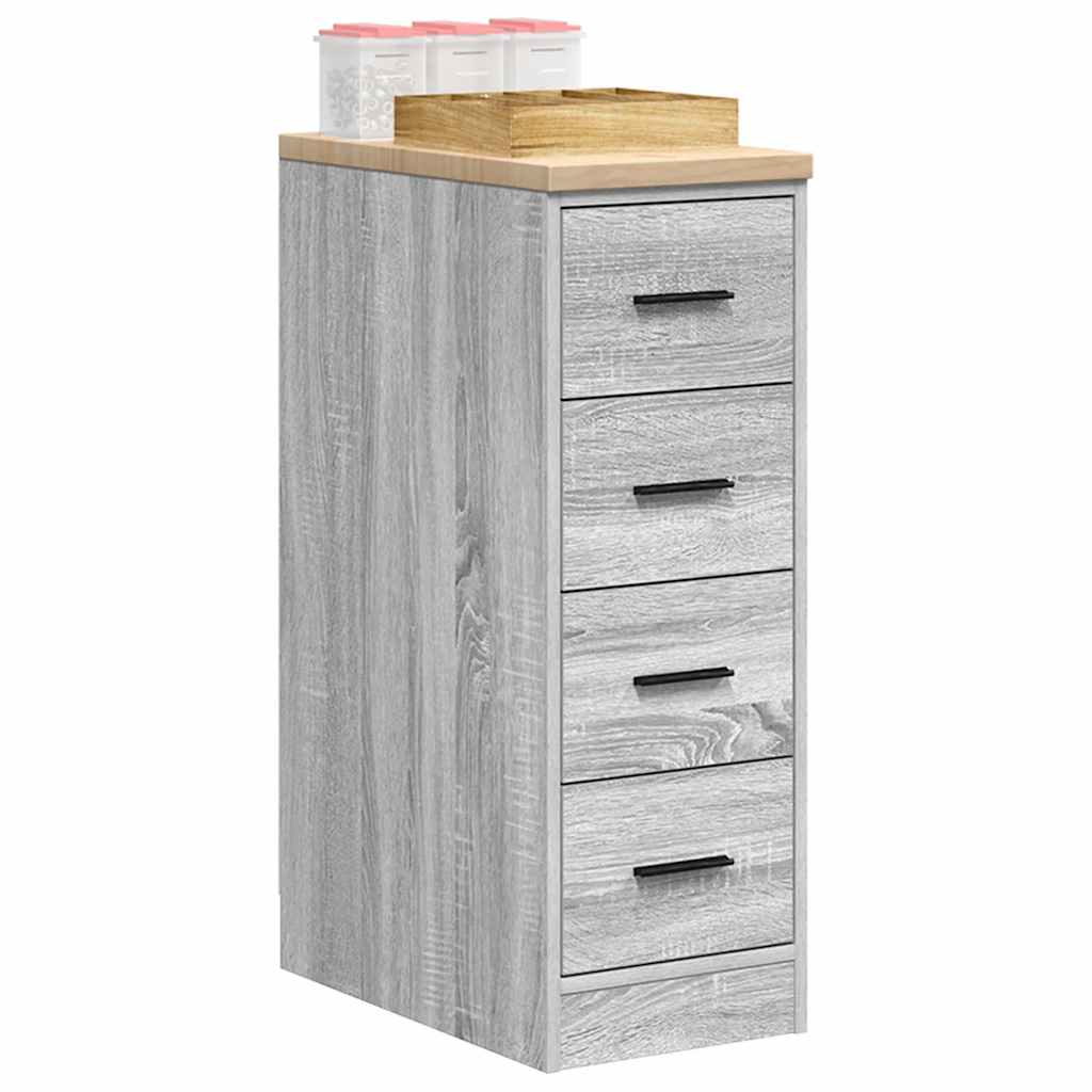 Garage Storage Cabinet Grey Sonoma 30x51x85 cm Solid Wood Pine