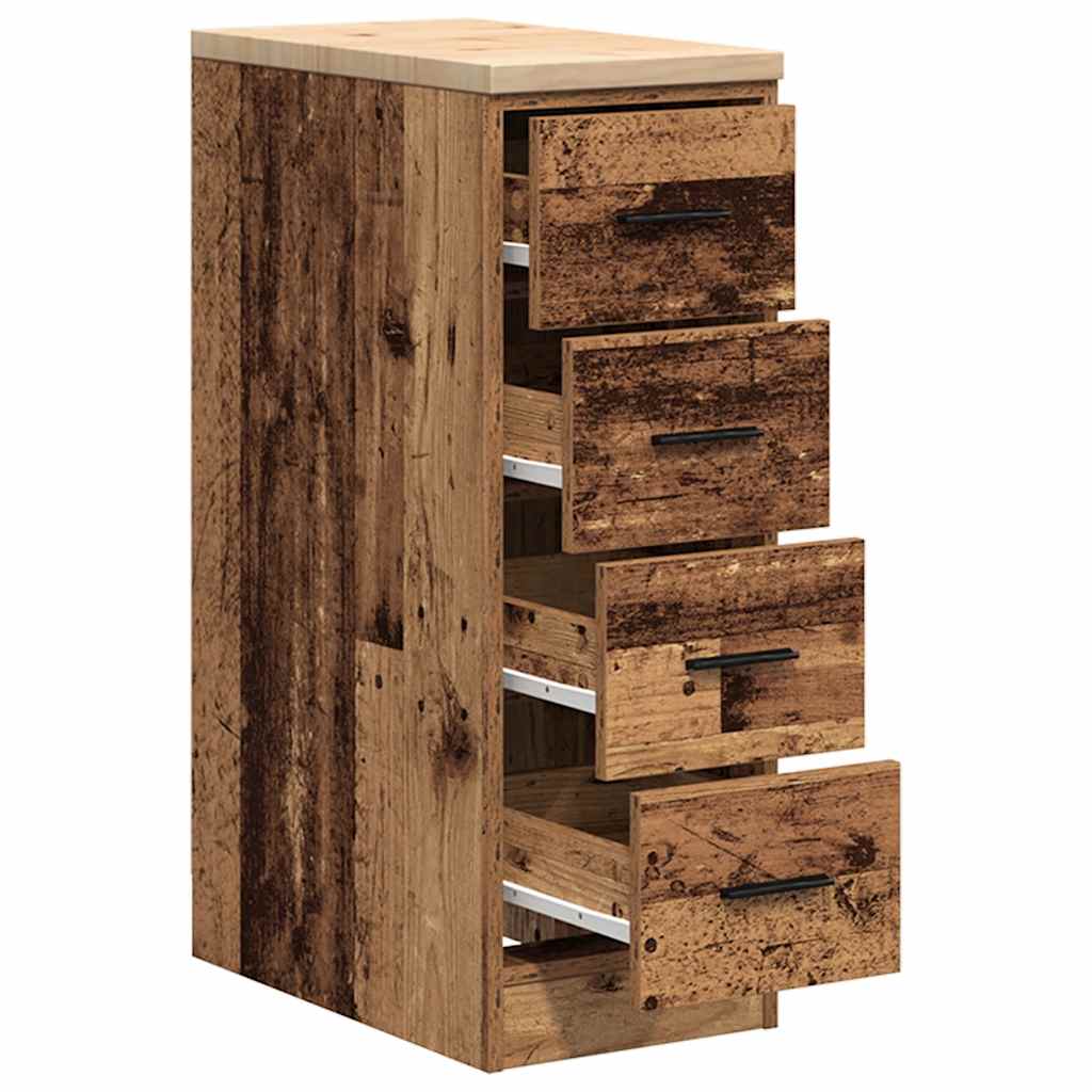 Garage Storage Cabinet Old Wood 30x51x85 cm Solid Wood Pine