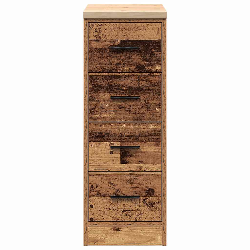 Garage Storage Cabinet Old Wood 30x51x85 cm Solid Wood Pine