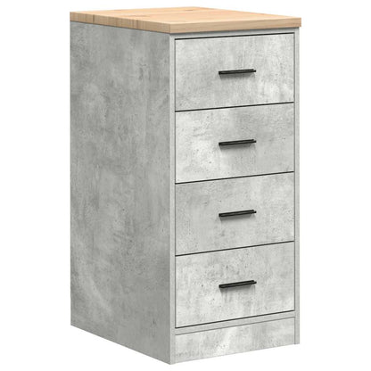 Garage Storage Cabinet Concrete Grey 40x51x85 cm Solid Wood Pine