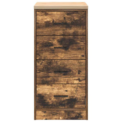 Garage Storage Cabinet Smoked Oak 40x51x85 cm Solid Wood Pine