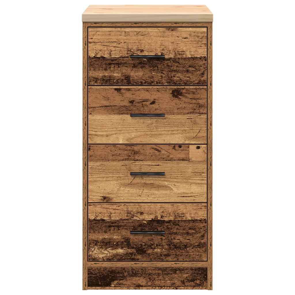 Garage Storage Cabinet Old Wood 40x51x85 cm Solid Wood Pine