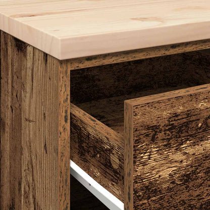 Garage Storage Cabinet Old Wood 40x51x85 cm Solid Wood Pine