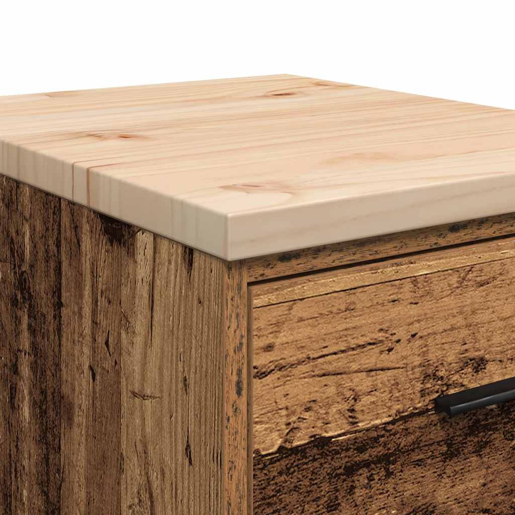 Garage Storage Cabinet Old Wood 40x51x85 cm Solid Wood Pine