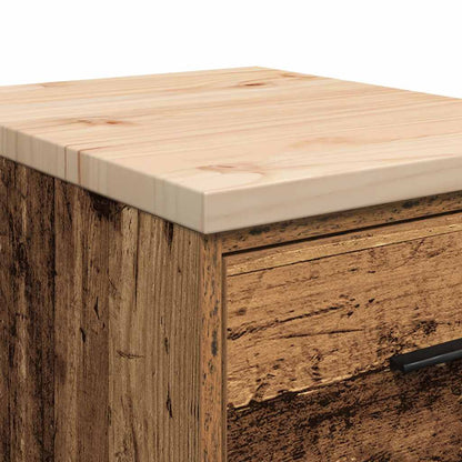 Garage Storage Cabinet Old Wood 40x51x85 cm Solid Wood Pine