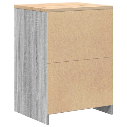 Garage Storage Cabinet Grey Sonoma 60x51x85 cm Solid Wood Pine