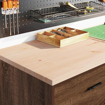 Garage Storage Cabinet Brown Oak 60x51x85 cm Solid Wood Pine