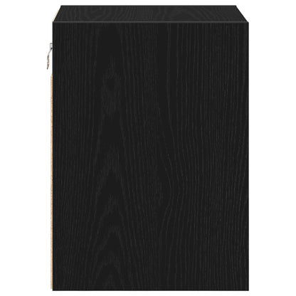 Garage Wall Cabinets 2 pcs Black Engineered Wood