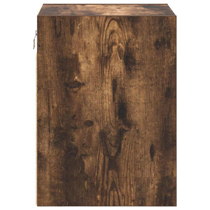 Garage Wall Cabinets 2 pcs Smoked Oak Engineered Wood