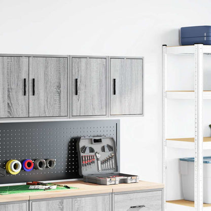 Garage Wall Cabinets 2 pcs Grey Sonoma Engineered Wood