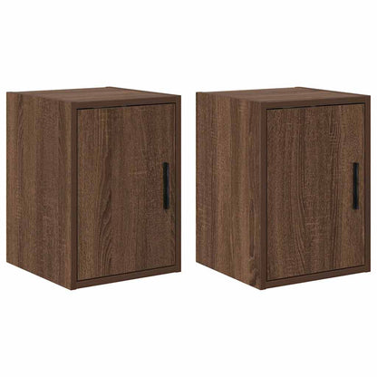 Garage Wall Cabinets 2 pcs Brown Oak Engineered Wood
