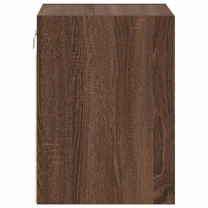 Garage Wall Cabinets 2 pcs Brown Oak Engineered Wood