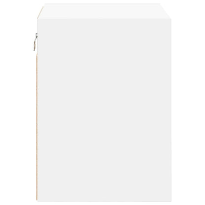 Garage Wall Cabinets 2 pcs White Engineered Wood