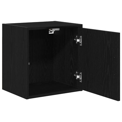 Garage Wall Cabinets 2 pcs Black Engineered Wood