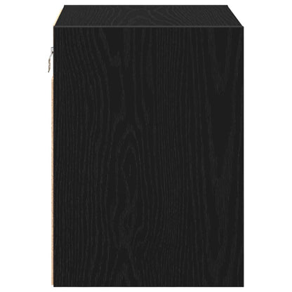 Garage Wall Cabinets 2 pcs Black Engineered Wood