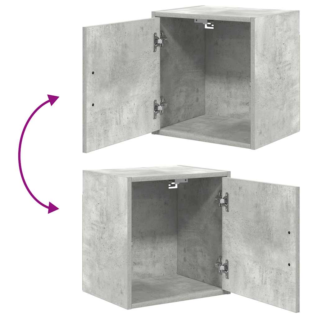 Garage Wall Cabinet Concrete Grey Engineered Wood