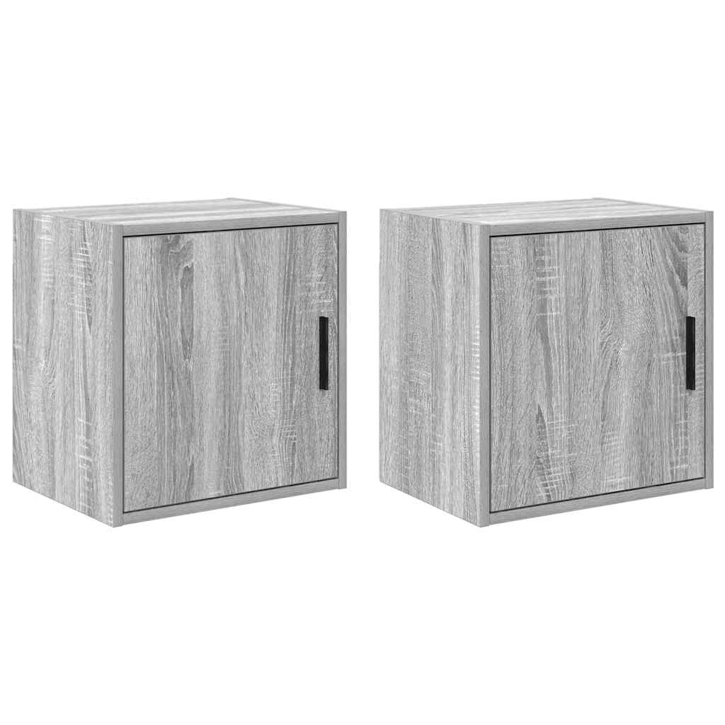 Garage Wall Cabinets 2 pcs Grey Sonoma Engineered Wood